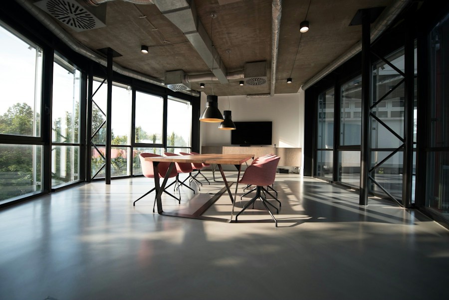 Organized modern workspace